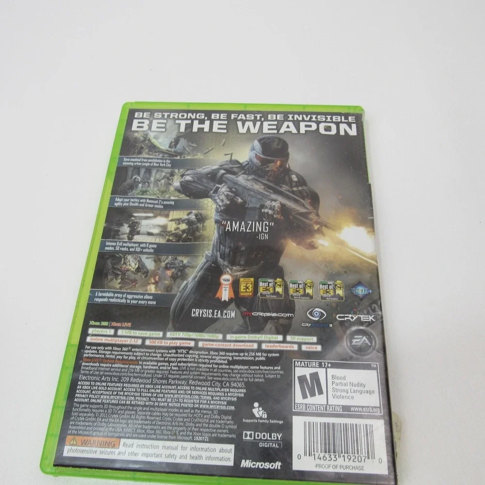 Crysis 2 (Microsoft Xbox 360,‎ 2011) w/ Limited Edition Disc